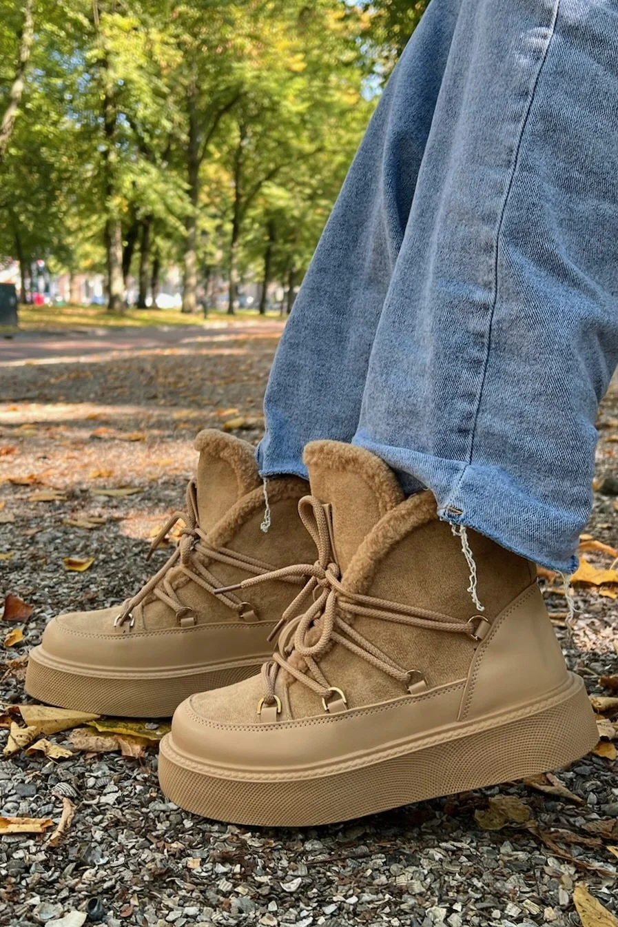 Comfy Winter Boots - Camel - Image 4