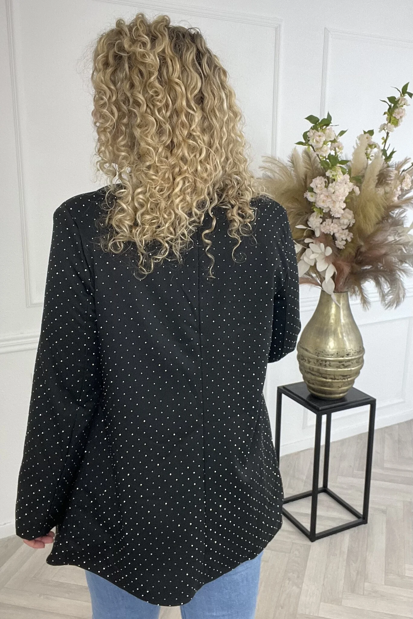 Curvy Hailey Strass Blazer - Black - Image 5